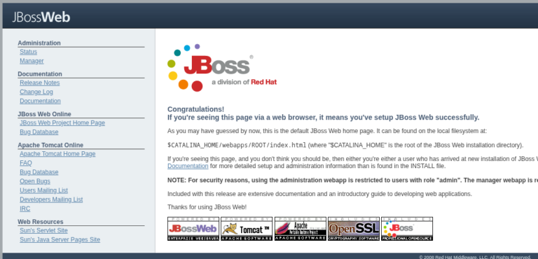 
JBoss Web instance (Source : Synaptic).